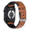 E530 1.91" IP68 Leather Smart Watch ECG/Non-invasive Blood Sugar, Brown - 3