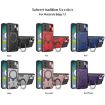 Moto E13 CD Texture Camshield Case with Magnetic Holder (Red) - 2