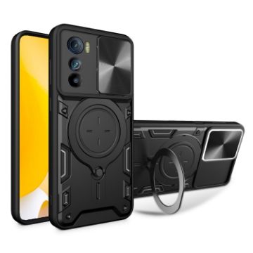 Motorola Edge 30 Camshield Magnetic Holder Phone Case (Black) - 1