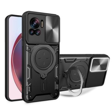 Motorola Edge 30 Ultra Camshield Case with Magnetic Holder (Black) - 1