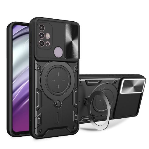Moto G30/G20/G10 Camshield Magnetic Holder Case (Black) - 1
