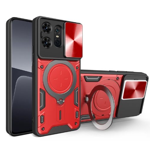 Motorola Edge 50 Pro Red Camshield Magnetic Phone Case - 1