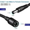 8A 5.5x2.1mm Female-Male DC Power Extension Cable (Black) - 6