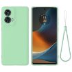Moto G85 Green Liquid Silicone Dropproof Full Coverage Case - 1