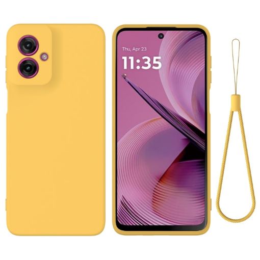 Moto G55 Yellow Silicone Dropproof Full Coverage Phone Case - 1