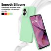 Moto G55 Solid Color Liquid Silicone Dropproof Case (Green) - 3