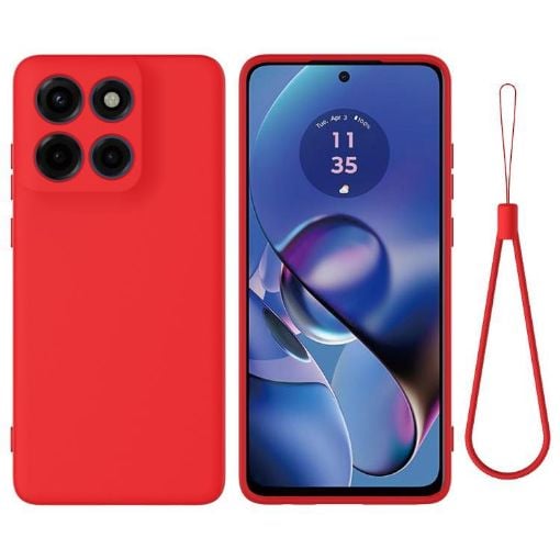 Moto G Stylus 5G 2025 Red Silicone Dropproof Full Coverage Case - 1