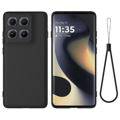 Motorola Edge 5G 2025 Black Silicone Dropproof Phone Case - 1