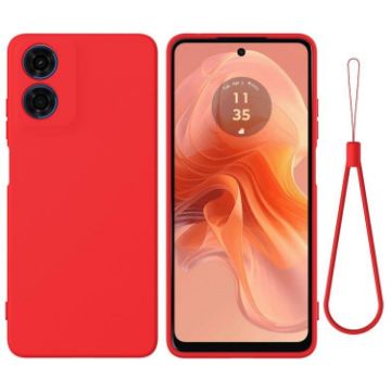 Moto G04S/E14 4G Silicone Dropproof Full Coverage Case (Red) - 1