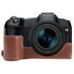 Canon EOS R8 PU Leather Camera Half Case Base, Coffee Color - 1