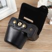 Canon EOS R50 Magnetic Leather Camera Case Bag with Strap, Black - 3