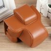 Canon EOS R50 Magnetic Leather Camera Case Bag with Strap, Brown - 2