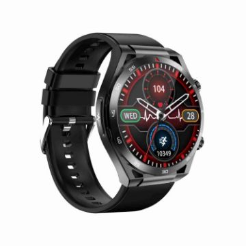 ET450 Smart Watch 1.39" IP67 Waterproof, ECG/Blood Glucose, Black - 1