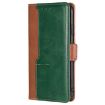 Realme P3 Ultra 5G Leather Case, Contrast Buckle (Lt Brown+Green) - 2