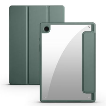 Samsung Galaxy Tab A8 Dark Green 3-Fold Acrylic Leather Case - 1
