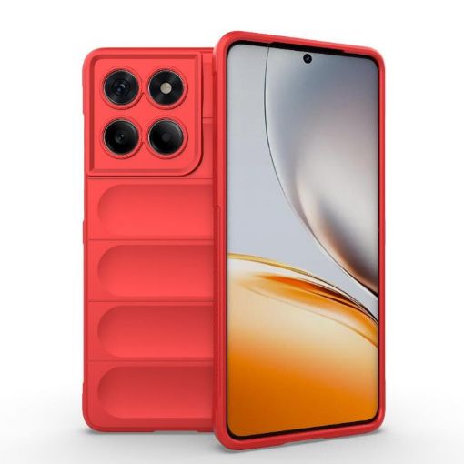 Motorola Edge 60 Fusion 5G Magic Shield TPU + Flannel Case Red - 1