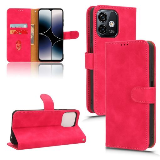 Ulefone Note 16 Pro Rose Red Magnetic Flip Leather Phone Case - 1