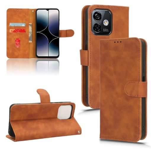 Ulefone Note 16 Pro Brown Flip Leather Case with Magnetic Closure - 1