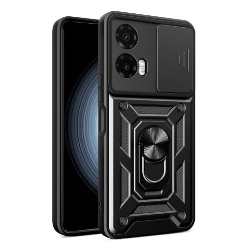 Moto G35 5G Global Case Black: Sliding Camera Cover TPU+PC - 1