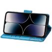 Ulefone Note 16 Pro Leather Phone Case in Blue - Butterfly Love Flower - 4
