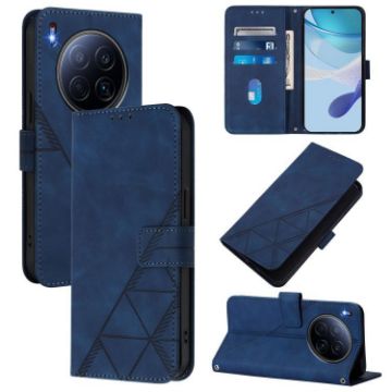 Tecno Camon 40 Premier Blue 3D Flip Leather Crossbody Case - 1