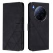 Tecno Camon 40 Premier 3D Embossed Crossbody Flip Phone Case, Black - 2