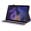 Samsung Galaxy Tab 9+ Purple Butterfly Flower Leather Case - 4