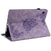 Samsung Galaxy Tab 9+ Purple Butterfly Flower Leather Case - 5