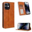 Ulefone Note 16 Pro Retro Brown Leather Phone Case with Magnet - 1