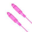 EMK 2m Pink Optical Fiber Audio Cable OD2.2mm Speaker Balance - 2
