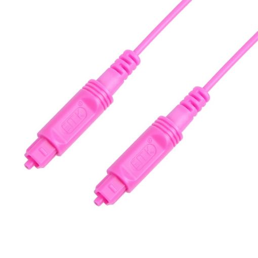 EMK 10m Pink OD2.2mm Digital Optical Audio Fiber Speaker Cable - 1