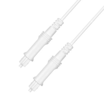 25m EMK OD2.2mm Digital Optical Fiber Audio Balance Cable (White) - 1