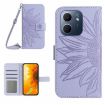 OPPO A5x 4G/5G Sun Flower Embossed Flip Leather Case (Purple) - 1