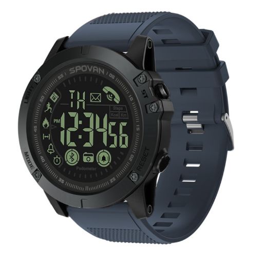 SPOVAN PR1 Blue Waterproof Luminous Bluetooth Smart Watch - 1