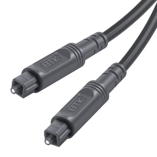25m EMK OD4.0mm Square Port Digital Audio Optical Cable (Silver Grey) - 1