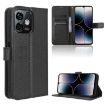 Ulefone Note 16 Pro Black Leather Phone Case with Diamond Texture - 1