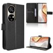 Ulefone Note 17 Pro Black Leather Phone Case with Diamond Texture - 1