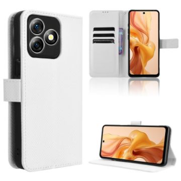 Ulefone Note 18 Ultra White Leather Phone Case with Diamond Texture - 1