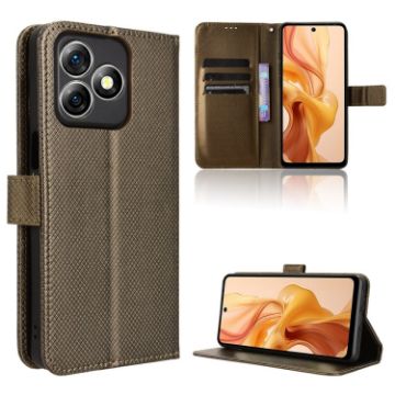 Ulefone Note 18 Ultra Brown Diamond Texture Leather Case - 1