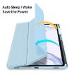 Samsung Galaxy Tab S9+ Blue Leather Case with Sleep/Wake Function - 4