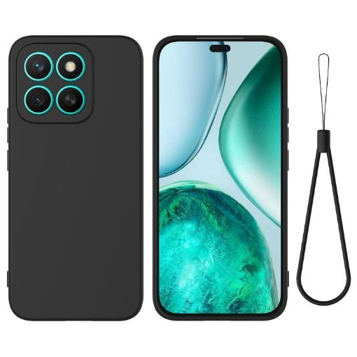 For Honor X8c 4G Black Full Coverage Silicone Phone Case - 1