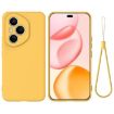 For Honor 400 Pro Yellow Liquid Silicone Dropproof Phone Case - 1