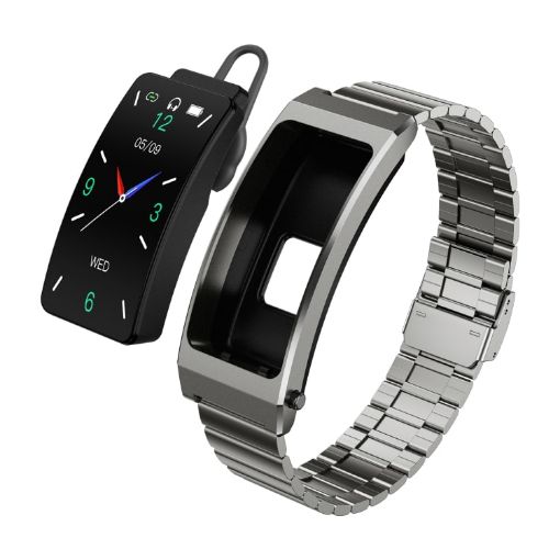 K13S 1.14" TFT Slub Steel Smart Bracelet, Sleep & Oxygen Monitor - 1