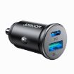 JOYROOM JR-CCN05 30W Mini Metal Car Charger, PD+QC3.0 (Black) - 1
