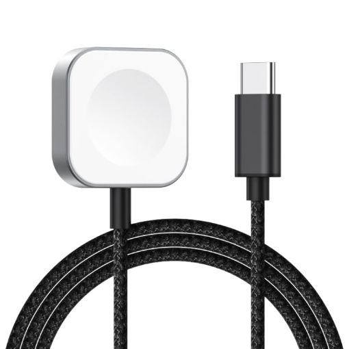 Black Magnetic Type-C Charger for Apple Watch - 1