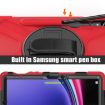 Galaxy Tab S10/S9/S8/S7 Heavy Duty Rotatable Kickstand Case (Red) - 5