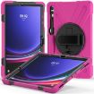 Samsung Galaxy Tab S9+/S8+ Rugged Rotatable Kickstand Case (Rose Red) - 1