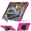 Samsung Galaxy Tab S9+/S8+ Rugged Rotatable Kickstand Case (Rose Red) - 6