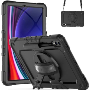 Galaxy Tab S10+/S9+/S9 FE+ Black Silicone Hybrid Protective Case - 1