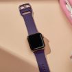 Dark Purple Silicone Pin Buckle Band for Apple Watch SE 44mm - 4